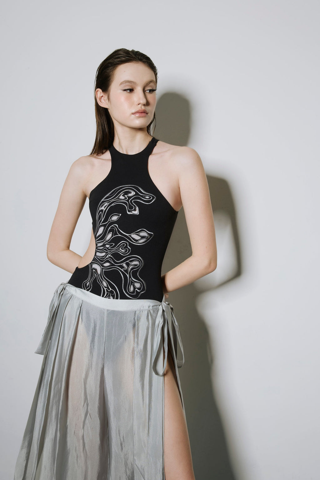 Illusion Embroidered Bodysuit