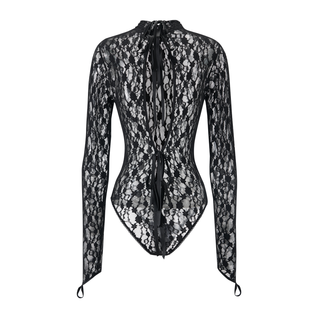 Ribbon Lace Bodysuit