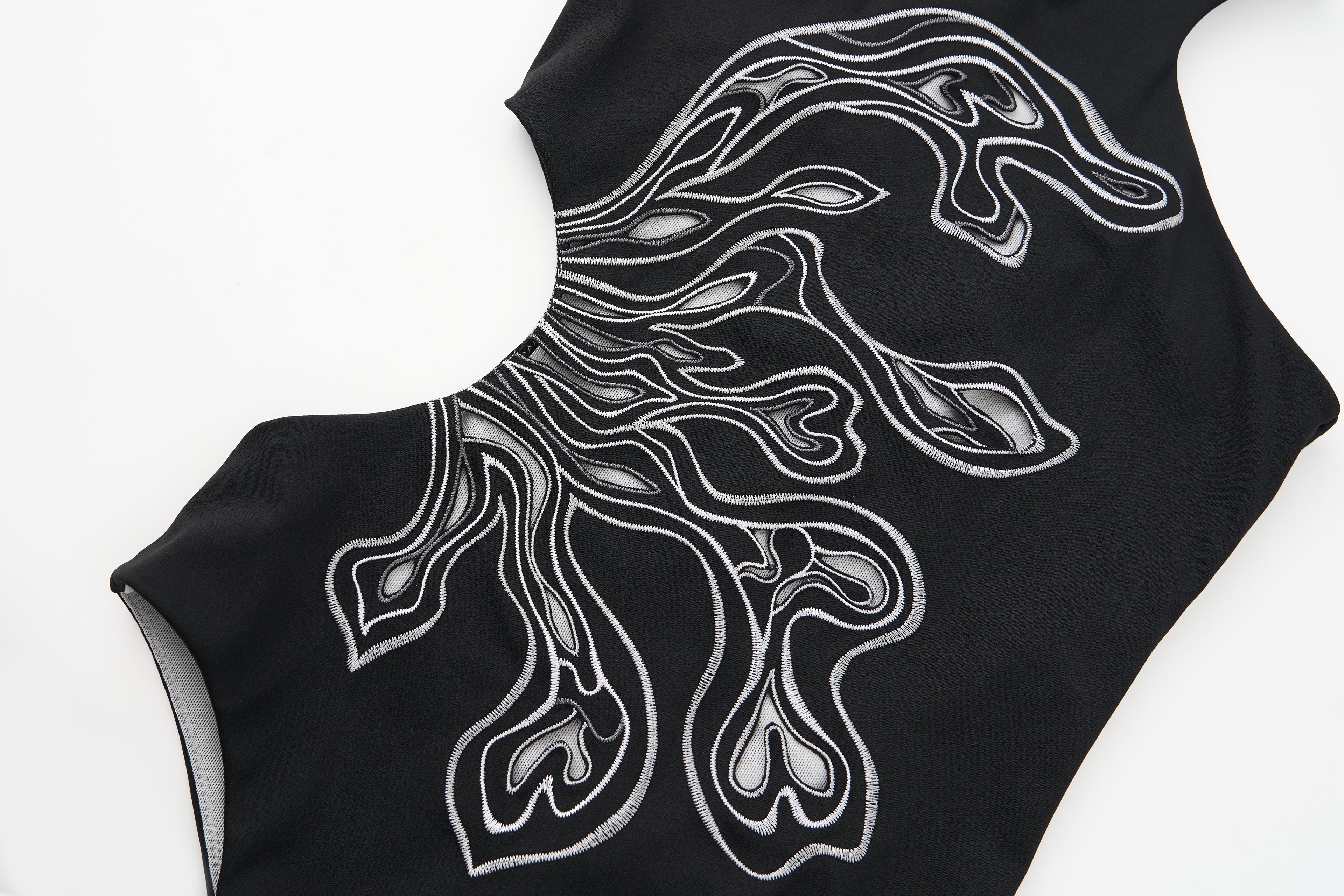 Illusion Embroidered Bodysuit