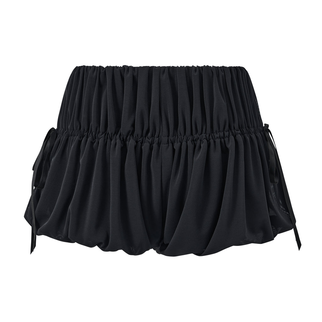 Ribbon Ruched Bubble Shorts