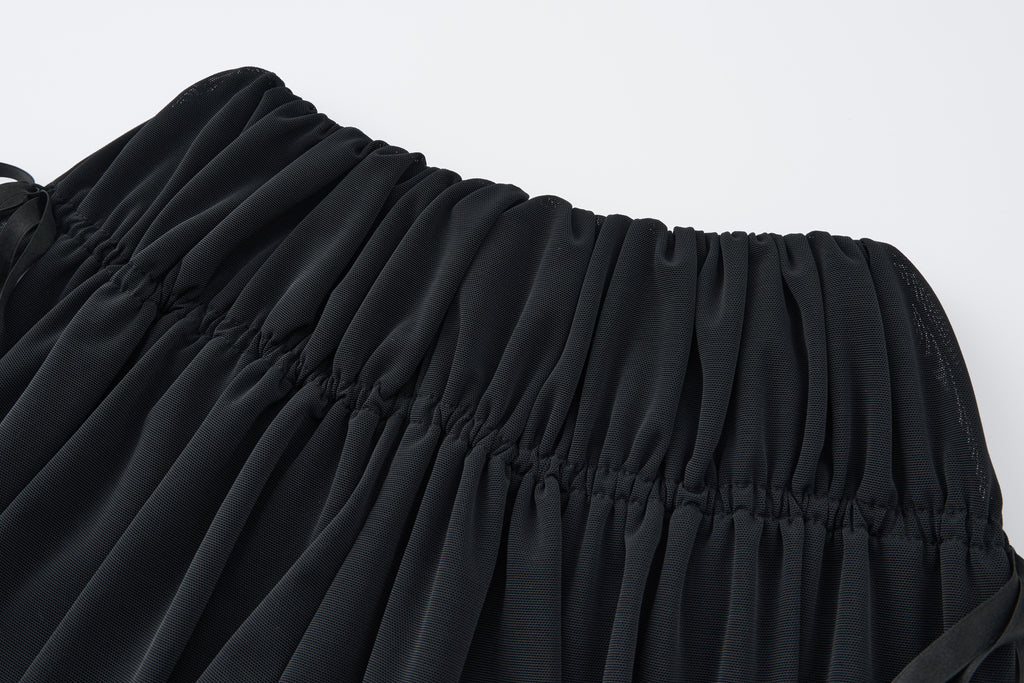 Ribbon Ruched Bubble Shorts